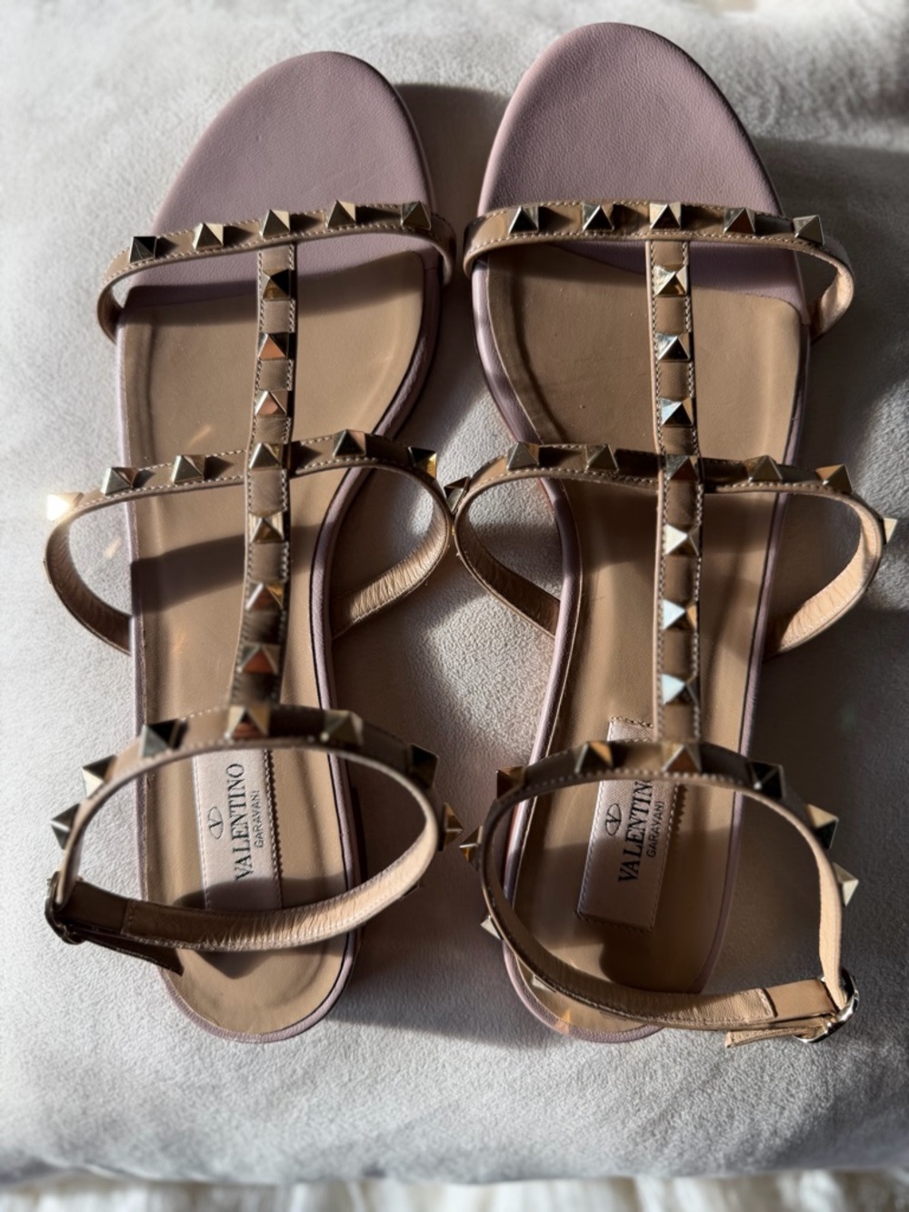 Valentino
Rockstud Accents Leather Gladiator Sandals